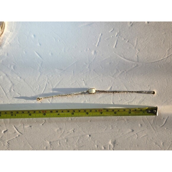 Gold Tone Bracelet Adjustable Length Faceted Plastic - Picture 4 of 4